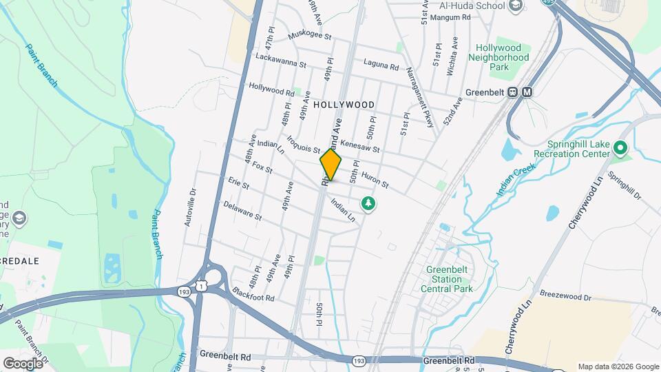 9405 Rhode Island Ave Map and Location Details