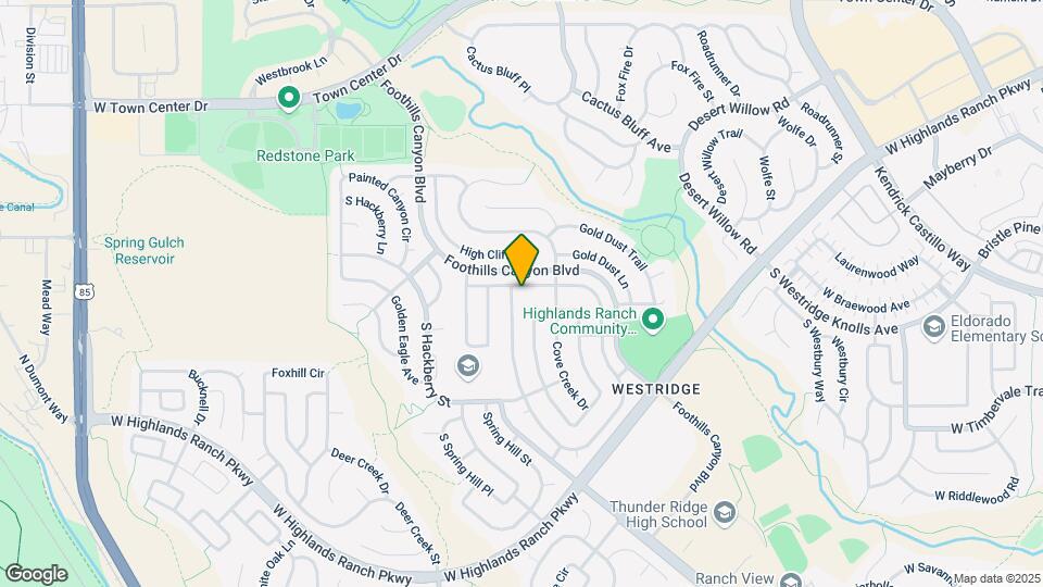 2578 Foothills Canyon Ct Map and Location Details