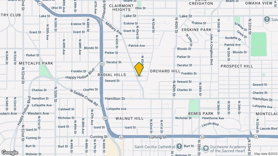 1607 Military Ave Map and Location Details