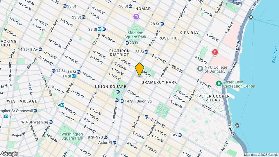 106 E 19th St Mapa y Detalles de la Ubicación