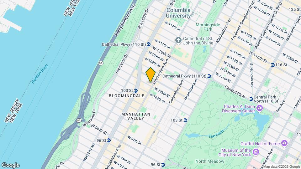 201 W 105th St Map and Location Details