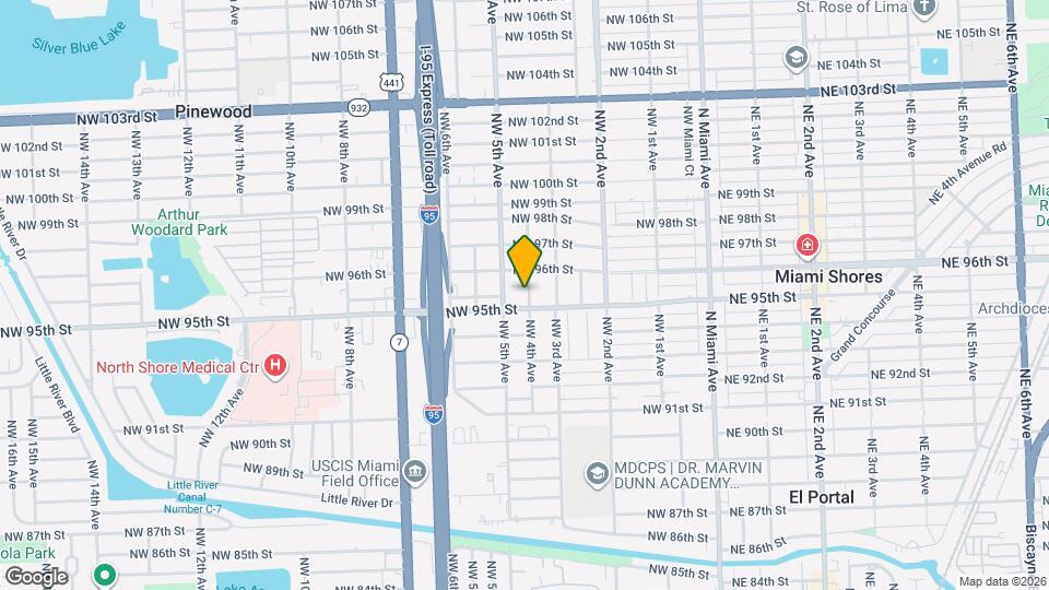 9512 NW 4th Ave Map and Location Details