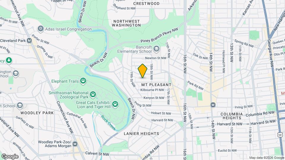 1833 Lamont St NW, Unit 001 Map and Location Details