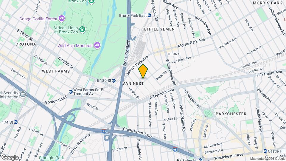 557 Van Nest Ave Map and Location Details