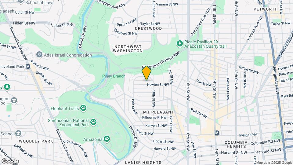 1823 Newton St NW Map and Location Details