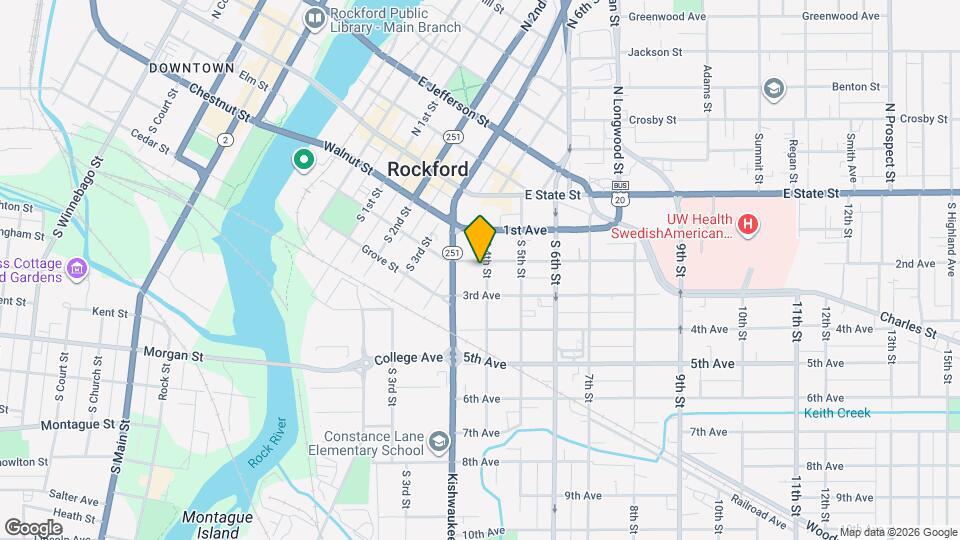 305 S 4th St Map and Location Details