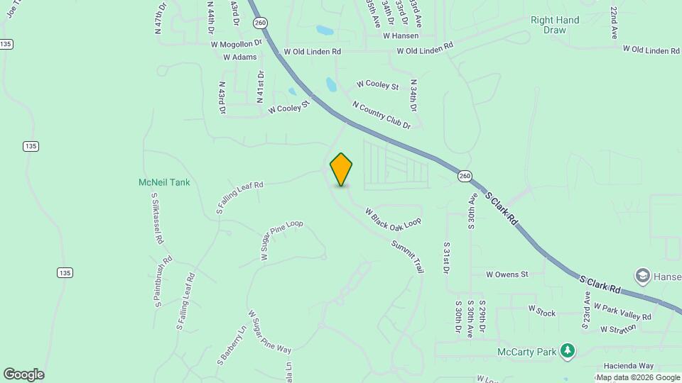2970 W Black Oak Loop Map and Location Details