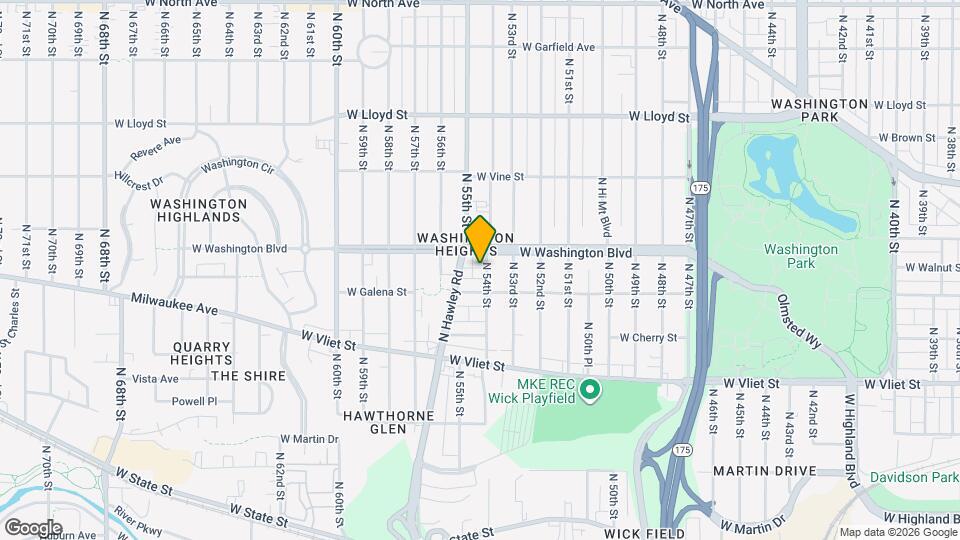 1629#1631 North 54th Street, 53208; #774349 - 774349 Map and Location Details