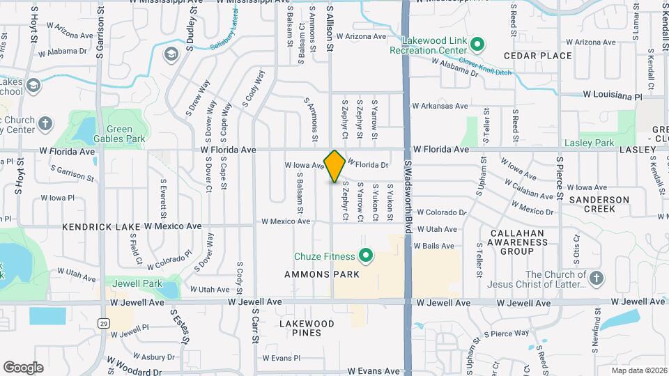 1610 S Allison St Map and Location Details