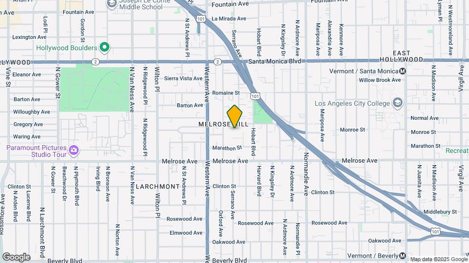 850 Serrano Pl Map and Location Details