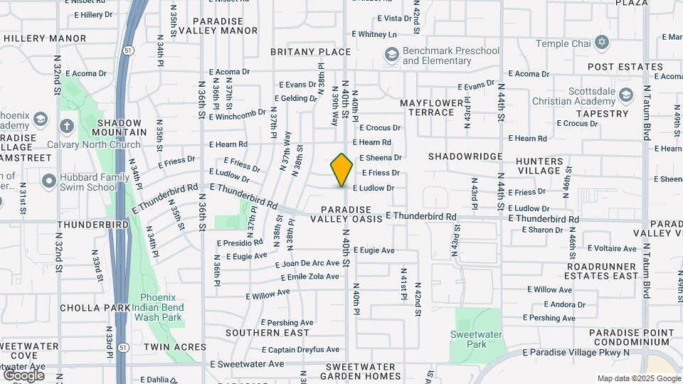 3849 E Ludlow Dr Map and Location Details