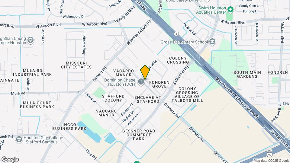 16515 Fondren Grove Dr Map and Location Details