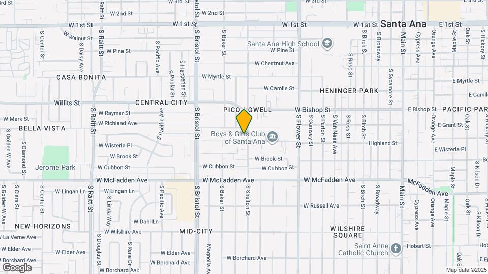 1107 W Highland St Map and Location Details