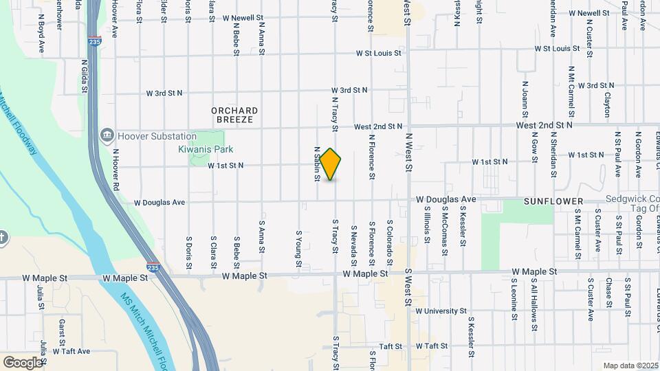 123 N Tracy St Map and Location Details