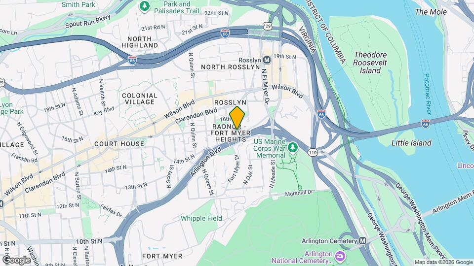 1501 Arlington Blvd Map and Location Details