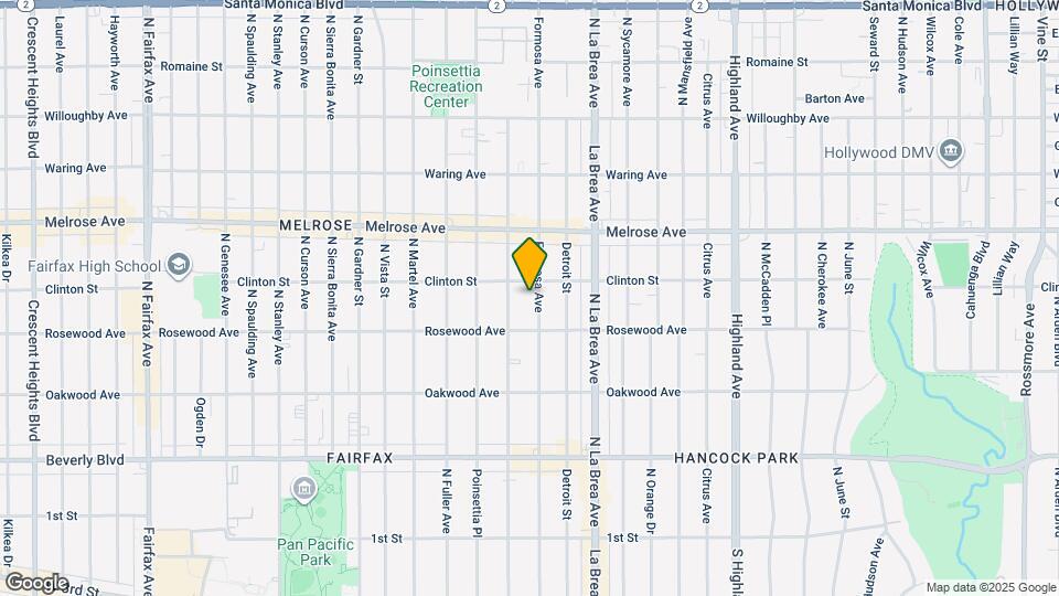 535 N Formosa Ave Map and Location Details