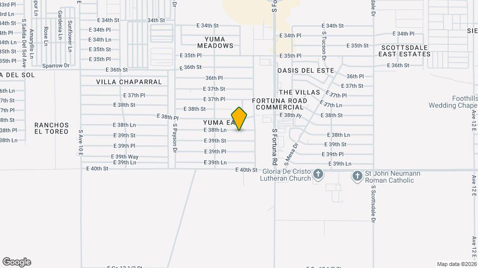 10745 E 38th Ln Map and Location Details