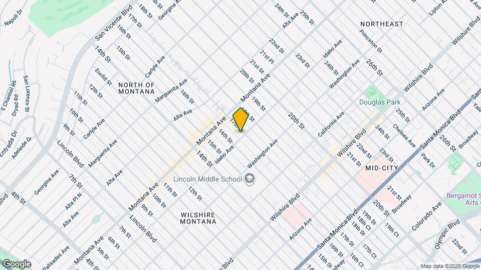 1625 Idaho Ave Map and Location Details