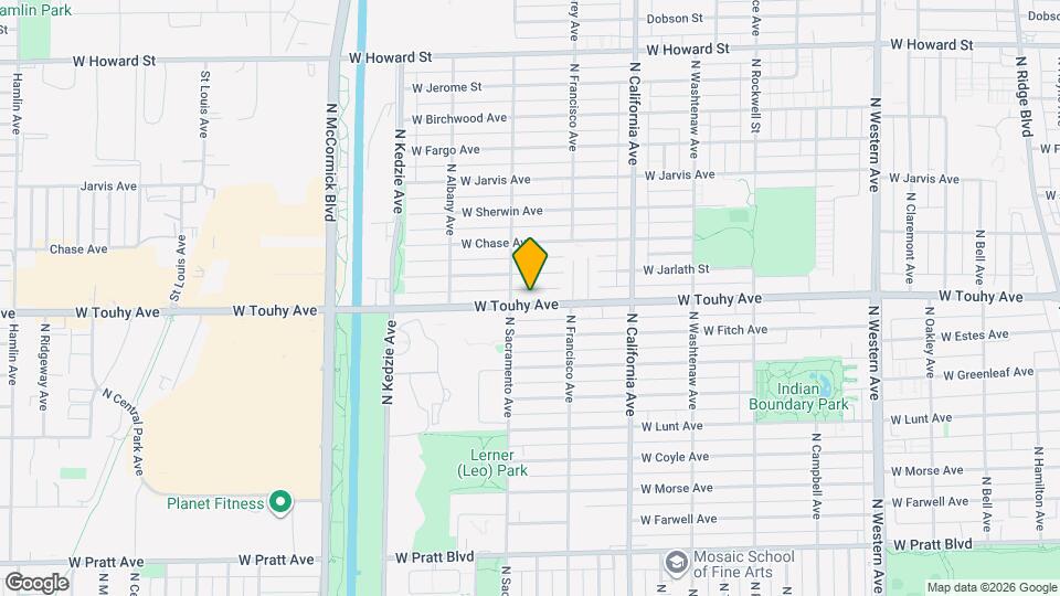 2936 W Touhy Ave, Unit 1 Mapa y Detalles de la Ubicación