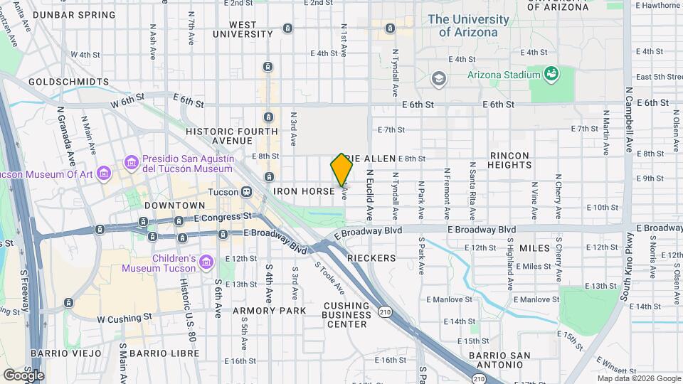 127 N 1st Ave Map and Location Details