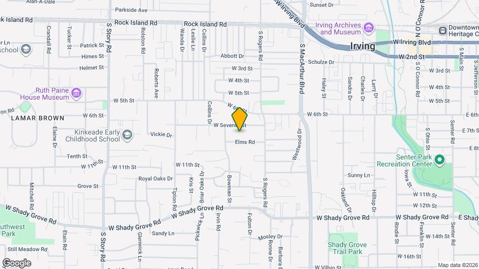 1516 W Seventh St Map and Location Details