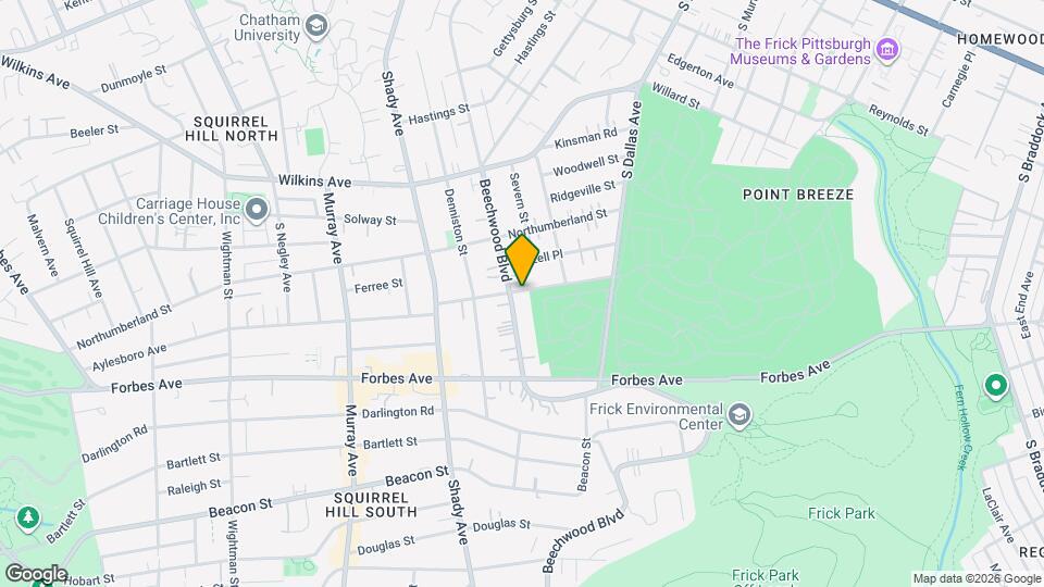 1601 Beechwood Blvd Map and Location Details