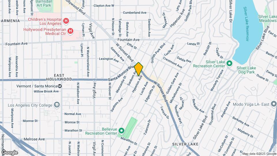 1047 Hyperion Ave Map and Location Details