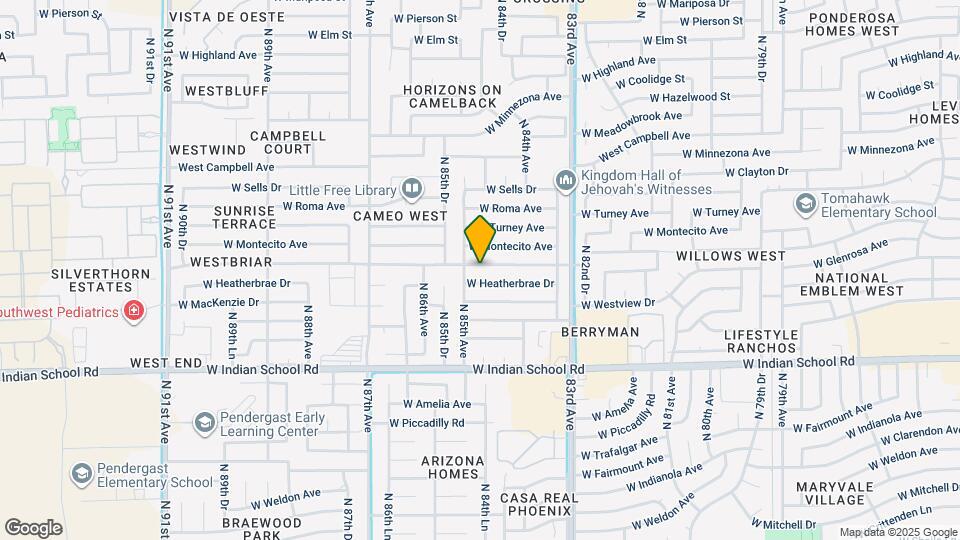 8443 W Glenrosa Ave Map and Location Details