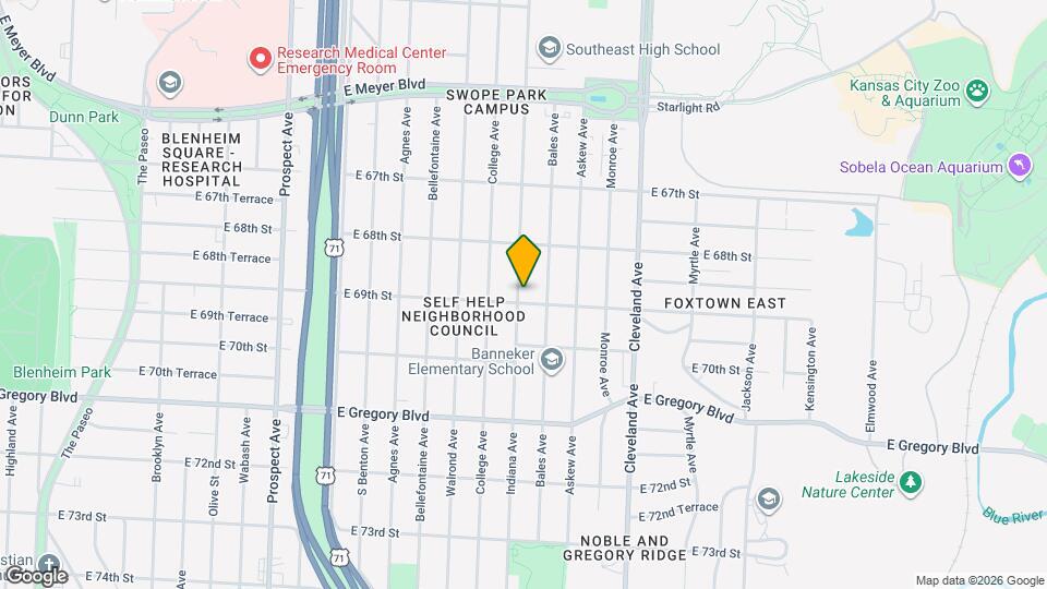 3400 E 69th St Map and Location Details