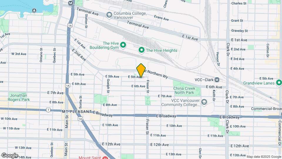 638 E 5th Ave Map and Location Details