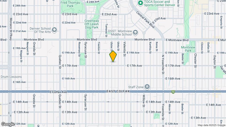 1710 Ulster St Map and Location Details