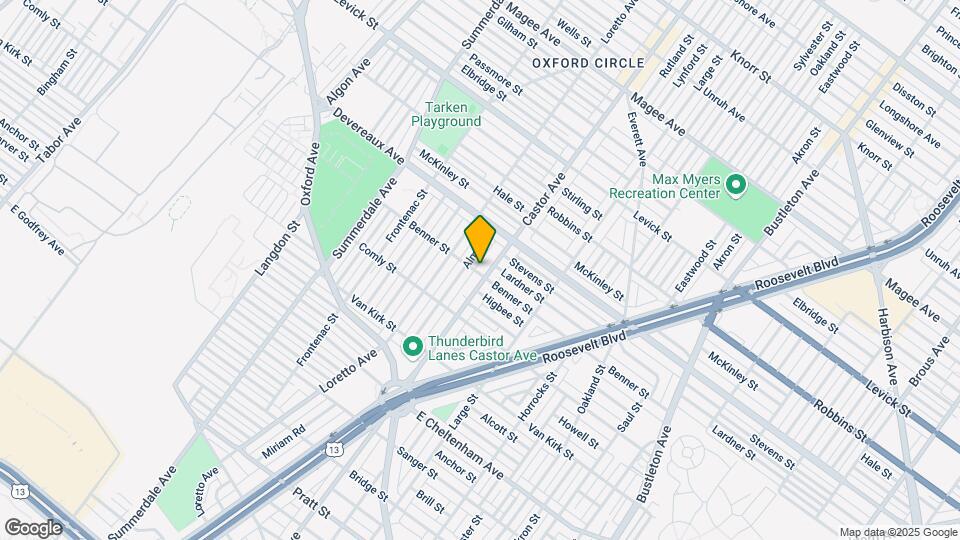 6102 Castor Ave Map and Location Details