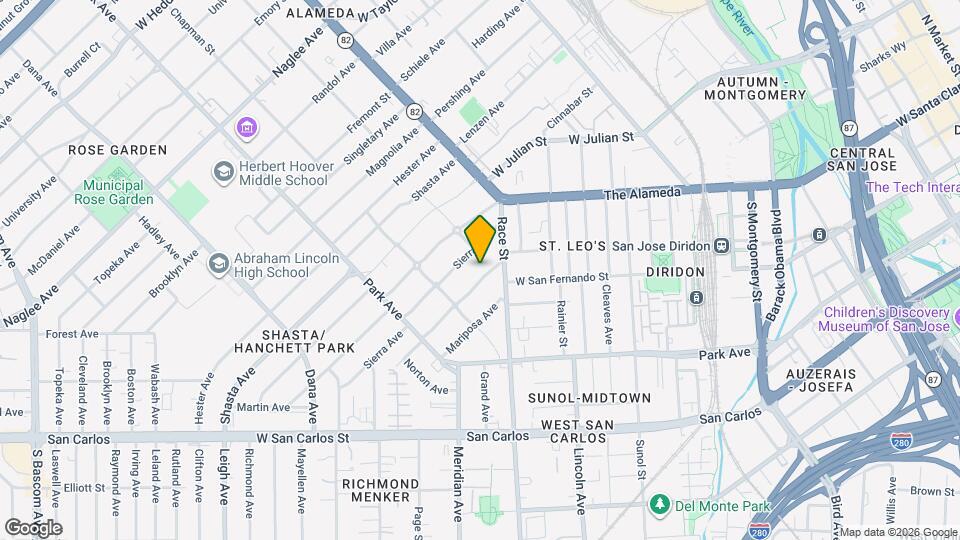 1195 Yosemite Ave Map and Location Details