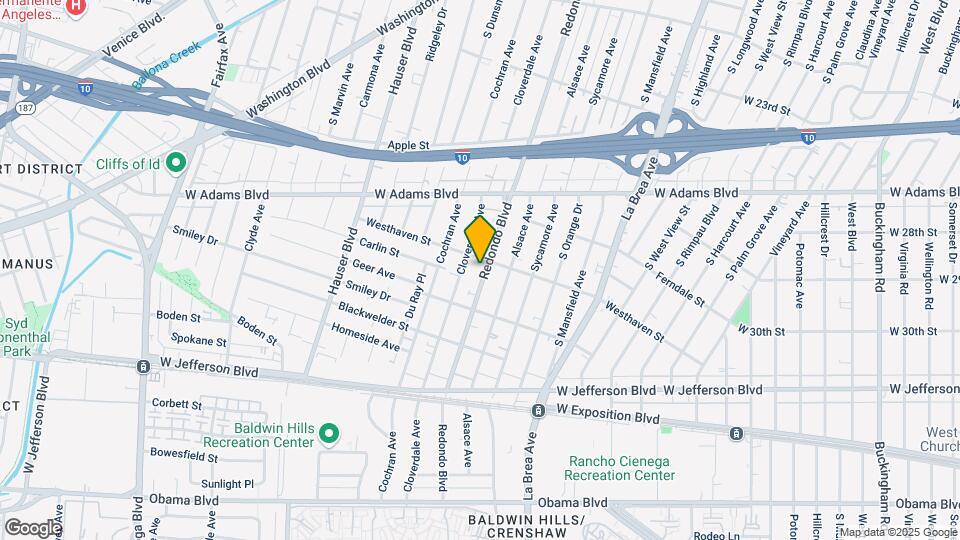2711 S Redondo Blvd, Unit 3 Map and Location Details