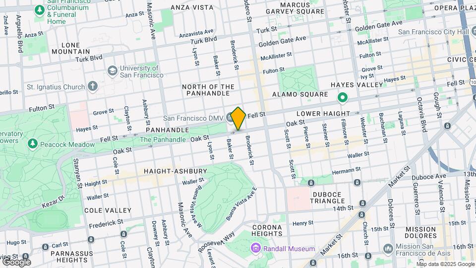 1255 Oak St Map and Location Details