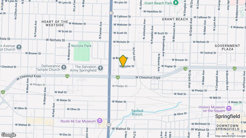 1420 W Poplar St Map and Location Details