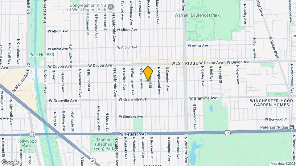 6254 N Rockwell St Mapa y Detalles de la Ubicación