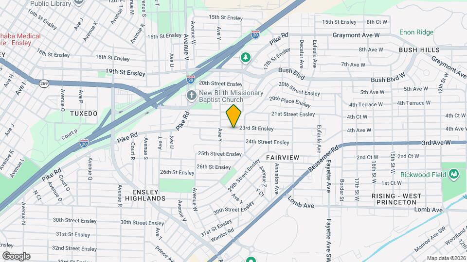 2525 23rd St Ensley Map and Location Details