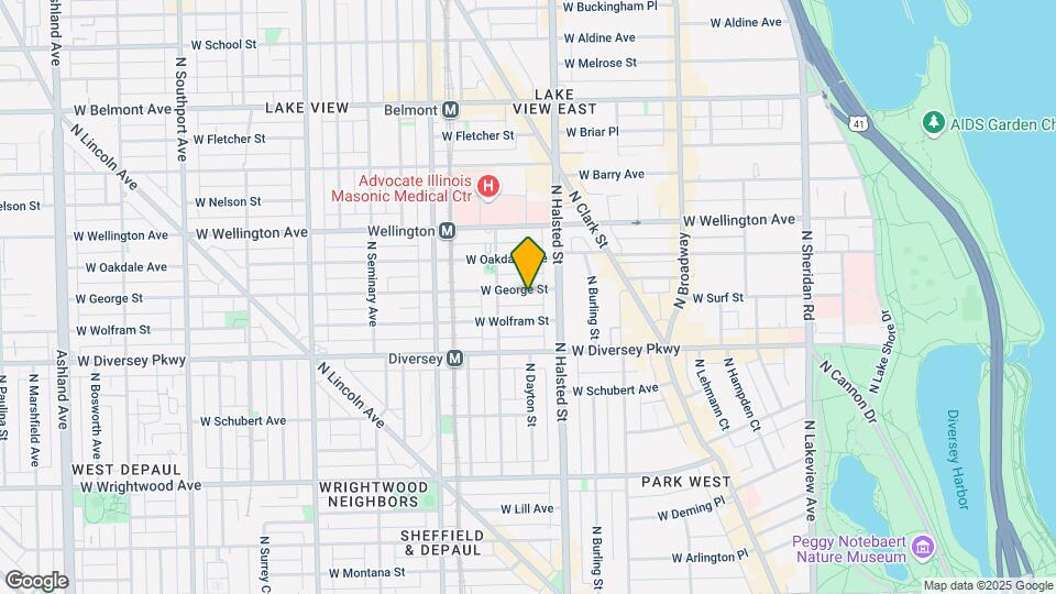 831 W George St, Unit 1 Map and Location Details