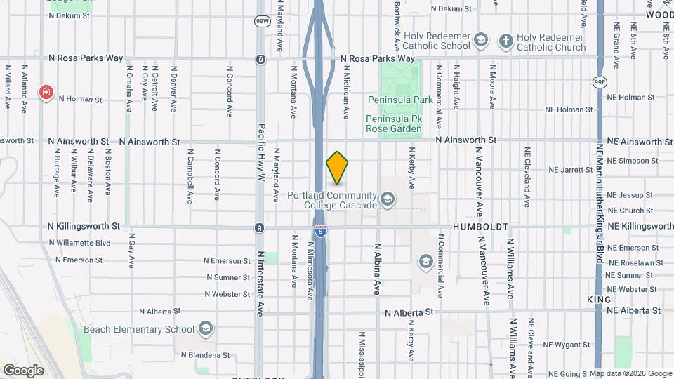 1021 N Jessup St Map and Location Details