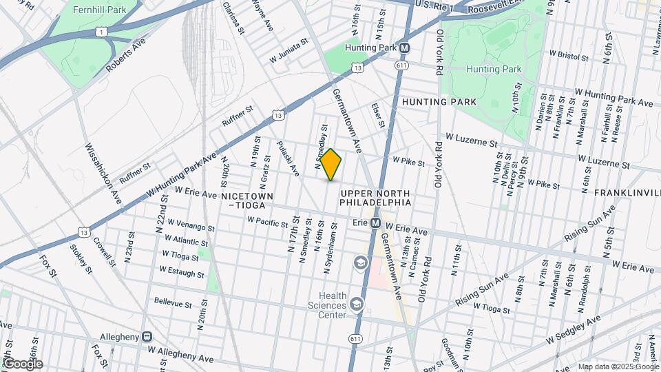 1538 W Butler St Map and Location Details