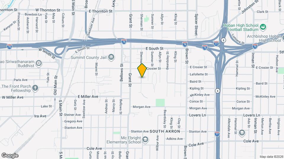 901 Sherman St Map and Location Details