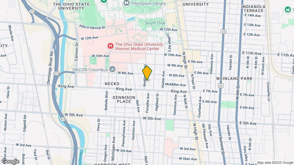 1444 Worthington St Map and Location Details