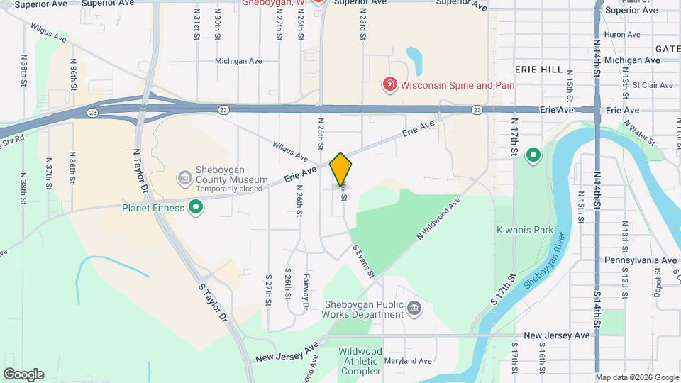 724 N Evans St Mapa y Detalles de la Ubicación