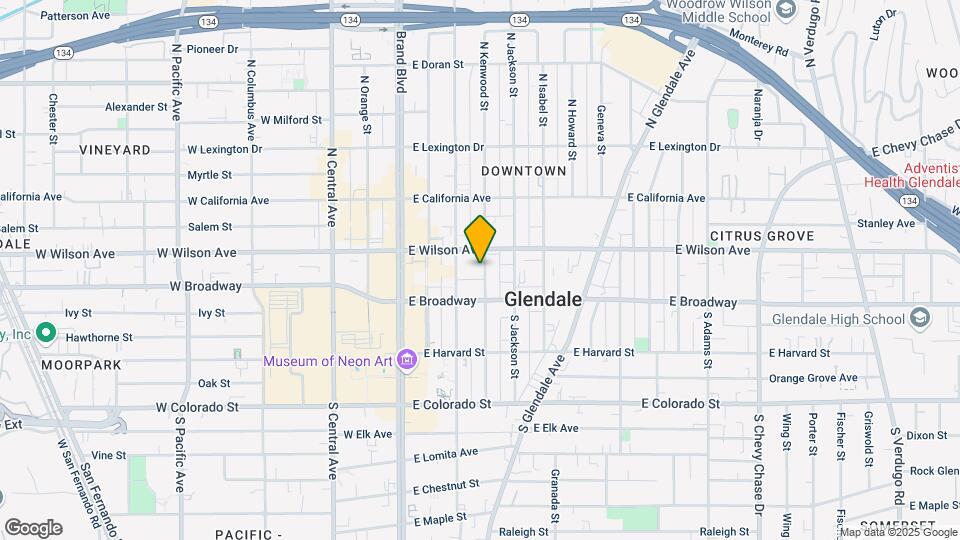 127 N Kenwood St Mapa y Detalles de la Ubicación