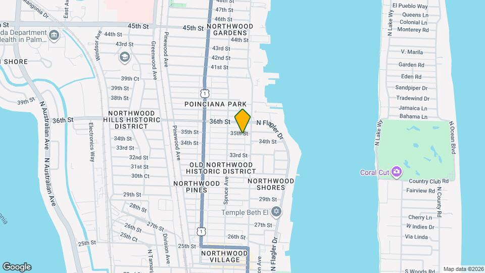 406 35th St Map and Location Details