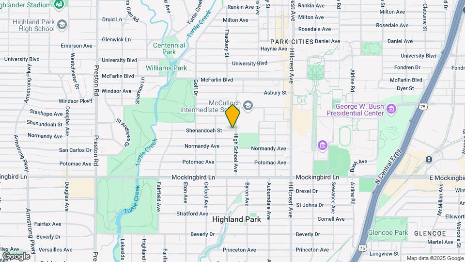 3621 Shenandoah St Map and Location Details