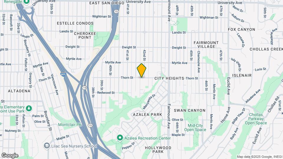 4185 Thorn St Map and Location Details