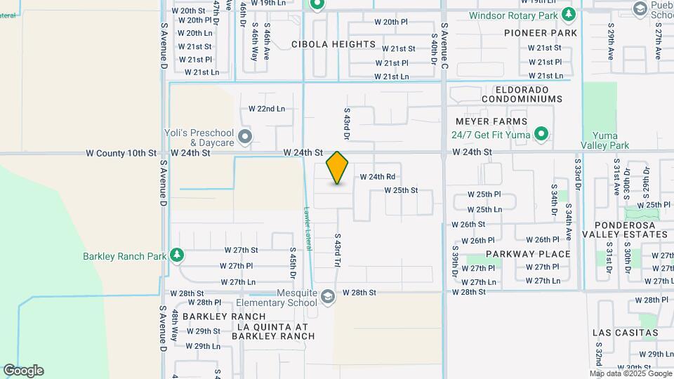 4374 W 25th Pl Map and Location Details