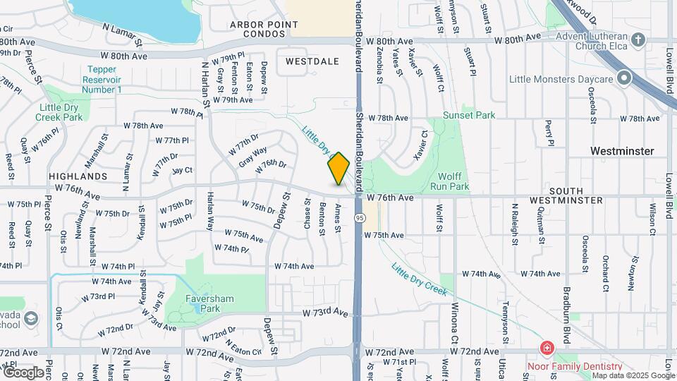 5301 W 76th Ave Map and Location Details